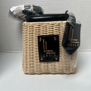 Loulu's Wicker Basket Mini Purse Handbag with strap for Crossbody NEW